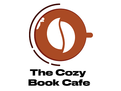 The Cozy Book Cafe Logo branding design graphic design logo mini vector