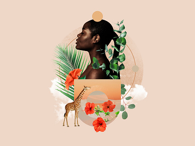 African woman - Digital Collage africa afryka collage designing visual digital art digital collage digital visual kobieta kolaż kolaż cyfrowy poland polska poster woman