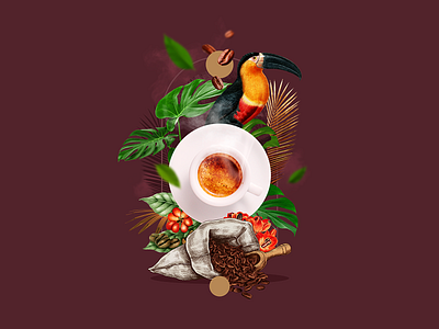 Santos Coffee - Digital Collage