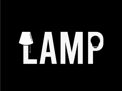 Lamp Typography Icon Design adobe photoshop branding design graphic design icon logo t shirt design typography vector