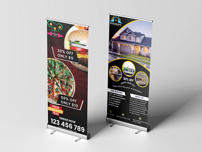 Roll up Banner/X Stand Banner graphic design roll up banners