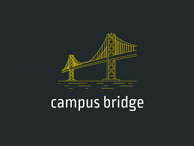 Campus Bridge bridge design illustration logo design