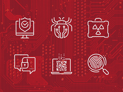 Cyber Security Icons antivirus bug cyber cyber security cyber security icons icon malware outline secure security set vector virus