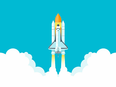 Shuttle launch illustration launch rocket shuttle startup