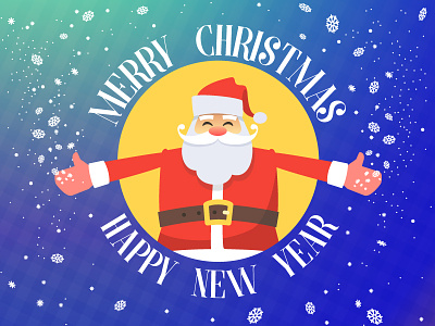 Santa Claus character christmas christmas card greeting card illustration merry christmas new year santa claus vector