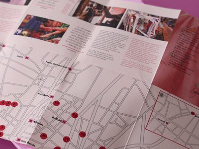 Second Stories Map slash Zine clothing fashion graphic design maps pink porto print design printing second hand shops stores zine