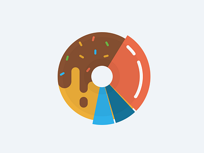 Donut chart chart donut flat illustration