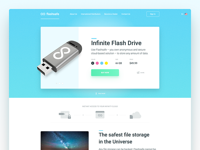 Flashsafe Landing by Alexey Degtyarik on Dribbble