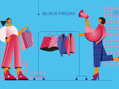 Shopping Black Friday advertising branding character design graphic design il ill illustration logo shopping vector