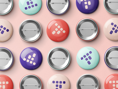 Traackr Logo Button Pins badge brand identity branding branding and identity button icon logo merch pin vibrant