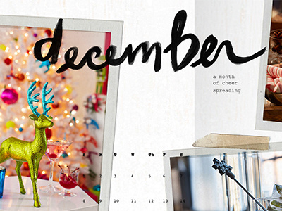 December december hand painted type photography reindeer