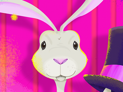 Rabbit hat illustration magic rabbit