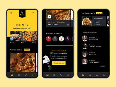 Fuuud - App de recetas app cook design mobile recipes ui ux