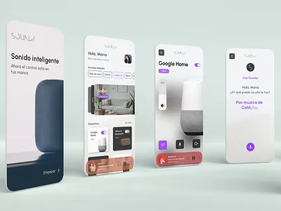 Soundy - Sound System Control App app control design mobile music sound system ui ux voice