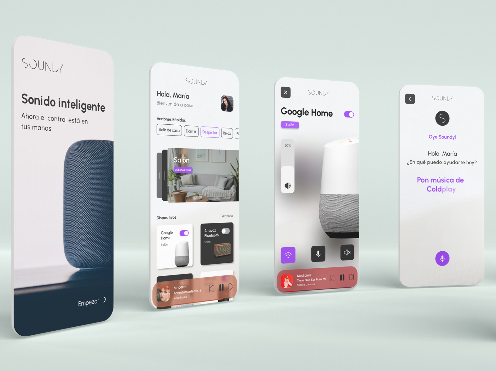 Soundy Sound System Control App by Ana Miranda Toledo on Dribbble