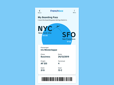 🚁 Weekly UI - Boarding Pass