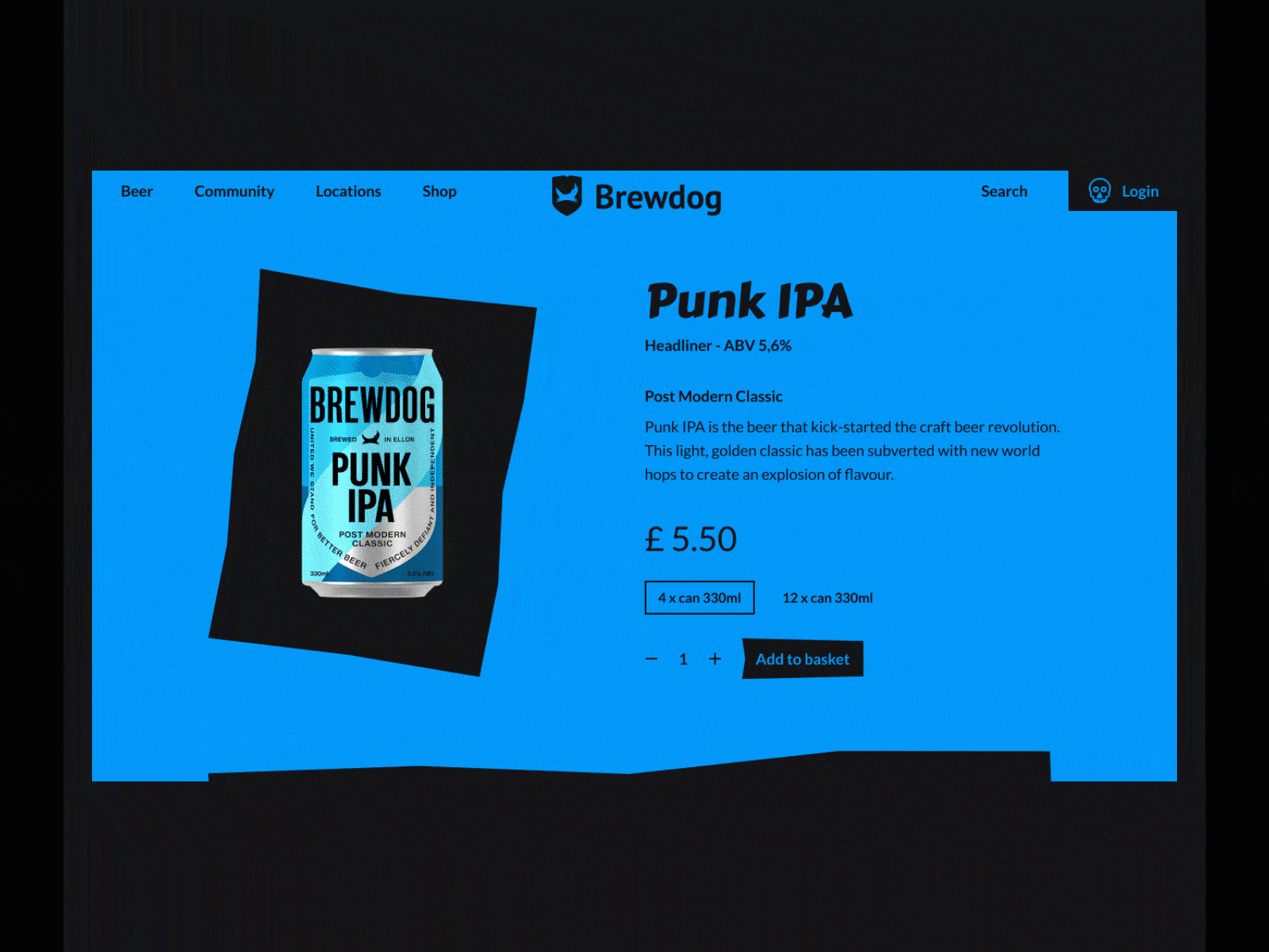 🍺 Redesign product detail page Brewdog brewdog design product redesign user experience web design webdesign website