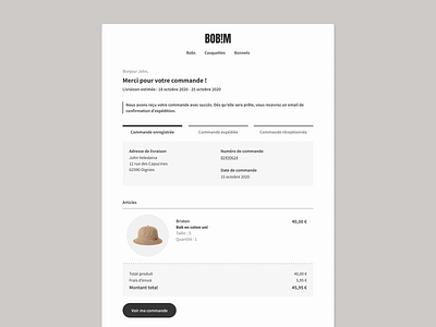 🧾 Daily UI #017 - Email Receipt daily ui dailyui email receipt emailreceipt web design webdesign