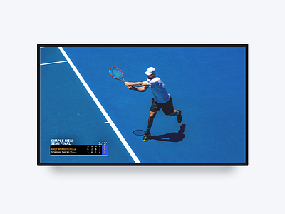 Tennis Scoring Concept Tv game live responsive score scoring sports stat tennis tv ui ux