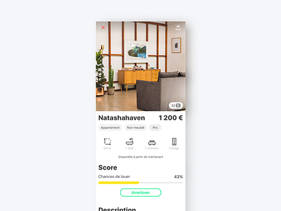 Property description app description design experience interface ios mobile property real estate rent ui ux