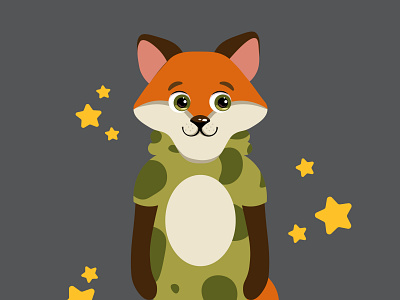 Foxy cartoon character design fox illustration vector