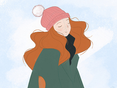 Wind in my Hair book illustration character design childrens book design digital illustration flat illustration fox illustration illustration oc original character portrait potrait illustration