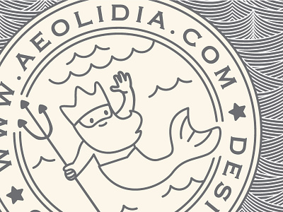 Aeolidia: Logo, Brand Identity, Collateral, Marketing Materials brand clean crown identity logo merman modern nautical trident