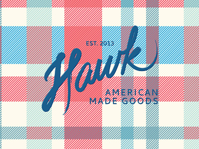 Hawk: Logo, brand identity american blue brand identity branding design lettering logo plaid red white