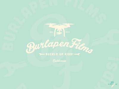 Burlapen Films: Logo, branding aqua brand copter design drone film identity logo quad wrench