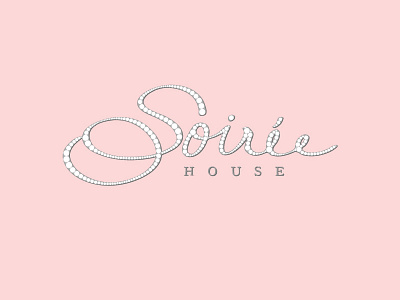 Soiree House: Logo design identity lettering logo pink pretty script typography