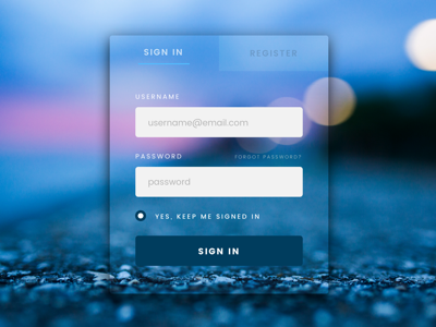 Daily Ui #001 - Login Form by gabriella currao on Dribbble