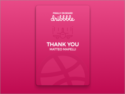 Thank You card dribbble graphic design