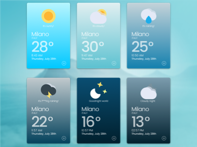 Weather Cards dailyui dribbble graphic design visual