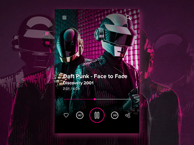 Daily Ui Music Player Daft Punk