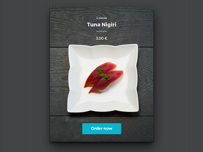 Daily UI #043 - Food | Tuna Nigiri dailyui dribbble food graphic design japan sushi visual