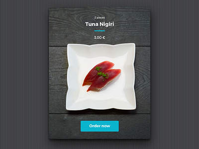 Daily UI #043 - Food | Tuna Nigiri