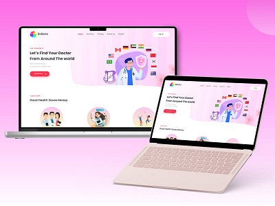 Health Landing Page doctors figma health health app landing page ui ui design ux design web design