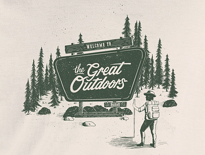 The Great Outdoors design illustration outdoors