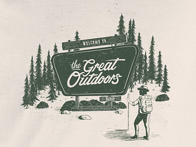 The Great Outdoors design illustration outdoors