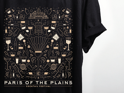 Paris of the Plains Cocktail Fest (PoPfest) Shirt design