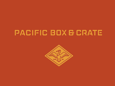 Logo and Logo Mark, Pacific Box & Crate bird box charleston cormorant crate identity pacific pacific box crate south carolina typography