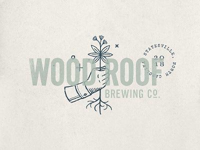 Wood Roof Bewing Co., Primary Logo