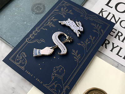 Expecto Patronum Pin Set + Letterpress backer card