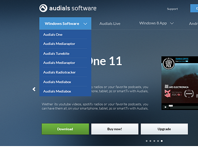 Audials 11 Website