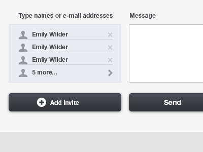 Email Invite apps interaction ui design ux