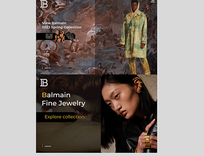 Balmain balmain branding design ui ux