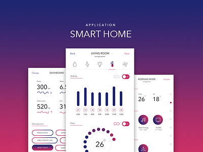 Smart Home App app application design flat home house manage smart ui ui design ux web