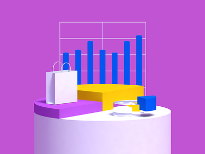 Budgeting 3d analytics analytics app animation app budget budgeting c4d chart cinema 4d finance finance app illustration render rendering revolut shopping
