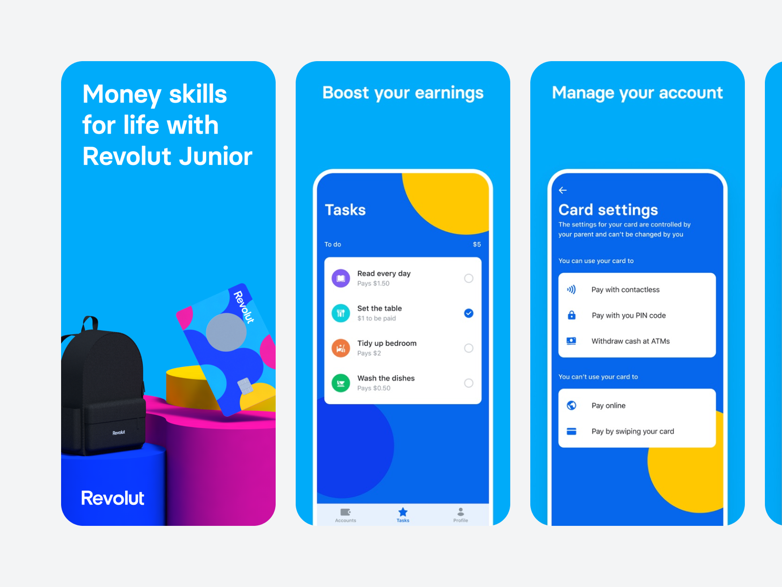 Приложение джуниор. Revolut app.