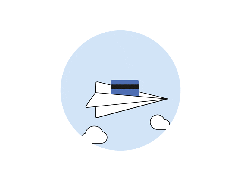 Paper Plane (Express Delivery) animation credit card delivery express finance gif icon money paper paper plane plane revolut